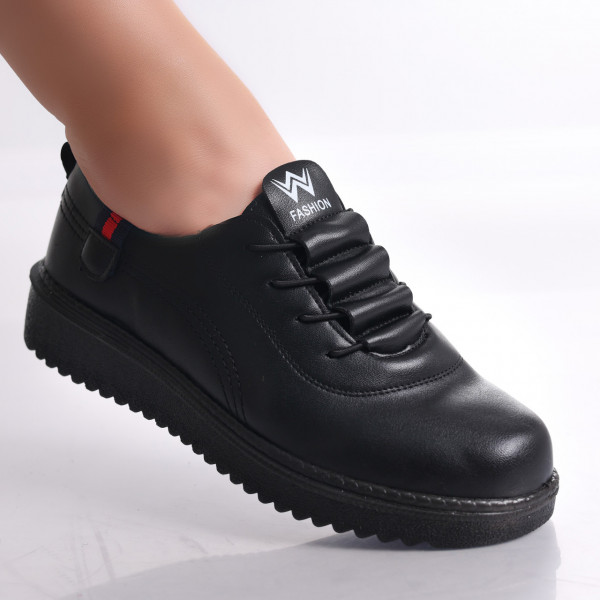 Дамски ежедневни обувки Black Drinca Ecological Leather