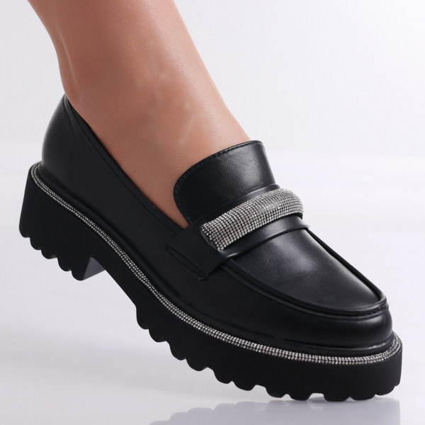 Дамски ежедневни обувки Black Nima Ecological Leather