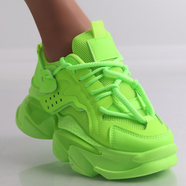 Asenoi Κυρίες Πράσινο Οργανικό Δερμάτινο Sneakers