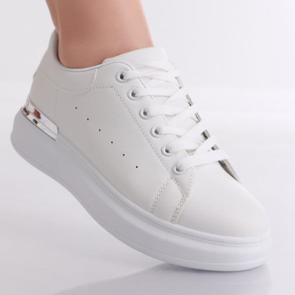 Asma Ladies Λευκό Οργανικό Δερμάτινο Sneakers