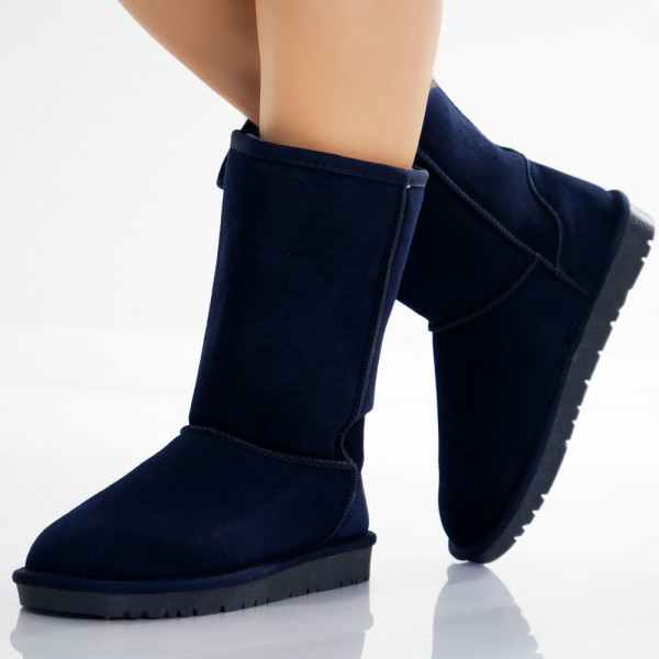 Sebel Γυναικείες μπότες από φυσικό δέρμα σε μπλε και καφέ χρώμα