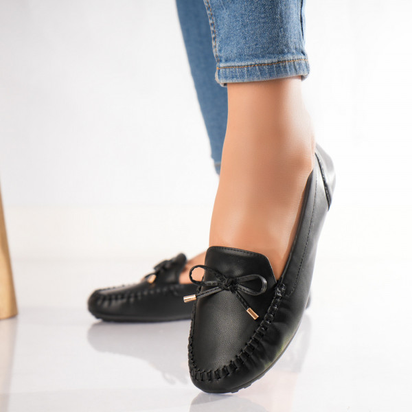 Γυναικεία casual παπούτσια Μαύρο Amelia Οικολογικό Δέρμα