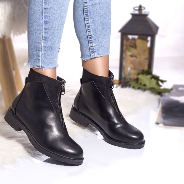 Γυναικείες μπότες eco leather padded genesis μαύρο