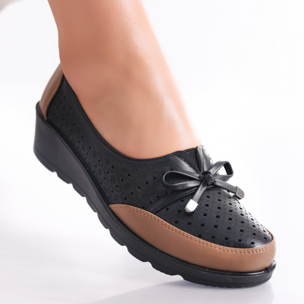 Μαύρο/Maroor Γυναικεία Οικολογικά Δερμάτινα Παπούτσια Tania