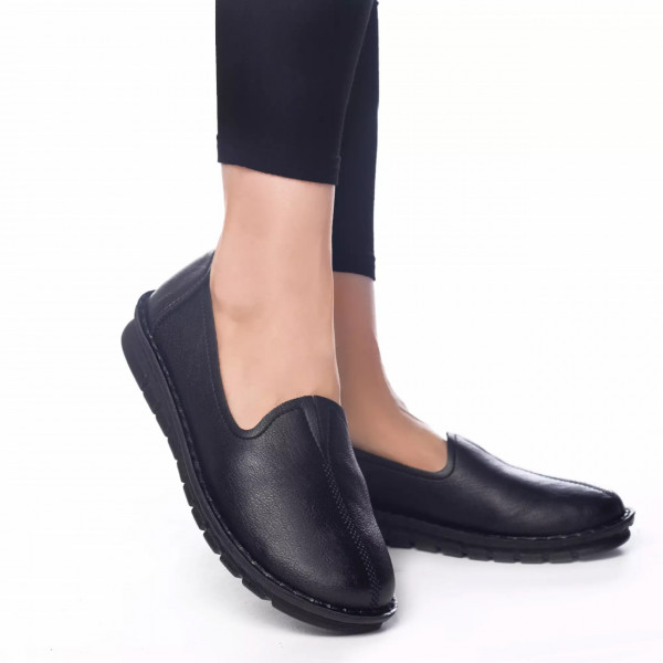 Ежедневни обувки janet от черна кожа