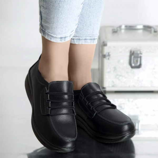 Ежедневни обувки sheila black от естествена кожа