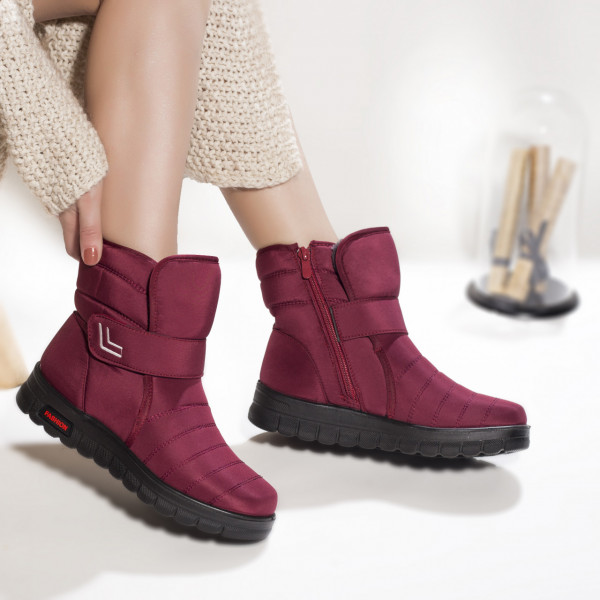 Αδιάβροχες γυναικείες μπότες andreia κόκκινες με επένδυση