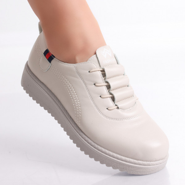 Γυναικεία casual μπεζ παπούτσια από Drinca Ecological Leather