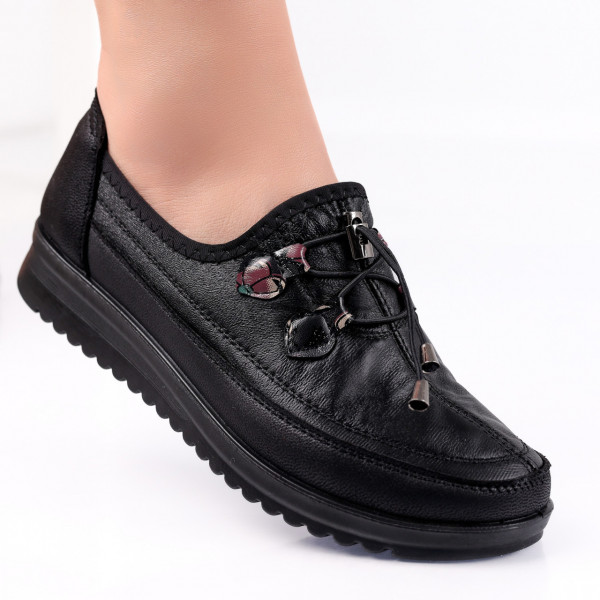 Γυναικεία casual παπούτσια Μαύρο Anetia Οικολογικό Δέρμα
