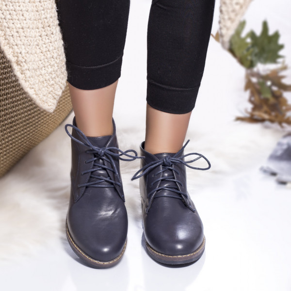 Γυναικείες μπότες eco leather lined linn navy