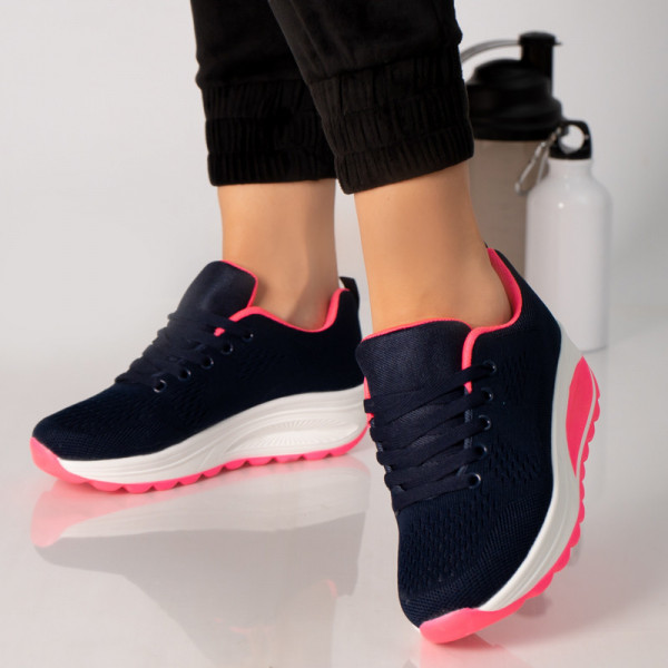Κυρίες μπλε ροζ υφασμάτινα αθλητικά παπούτσια anastasy