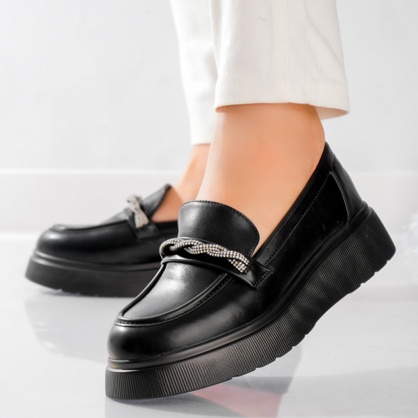 Дамски ежедневни обувки Black Arjun Ecological Leather