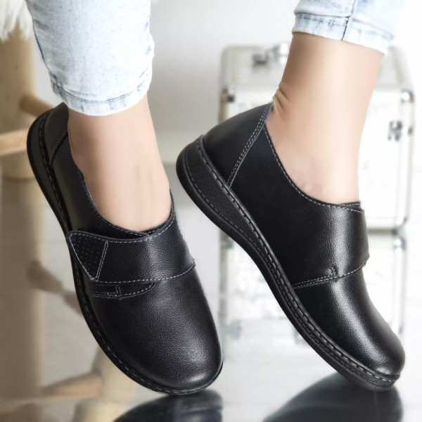 Felicy ежедневни обувки черни от естествена кожа