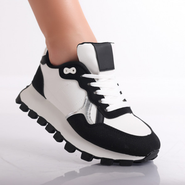 Jovana Textile Black/White Γυναικεία αθλητικά παπούτσια