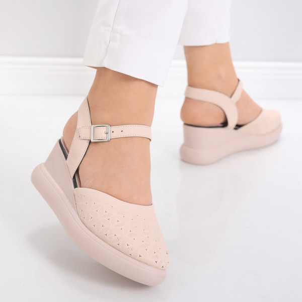 Pantofi dama cu platforma Roz din Piele Ecologica Reson