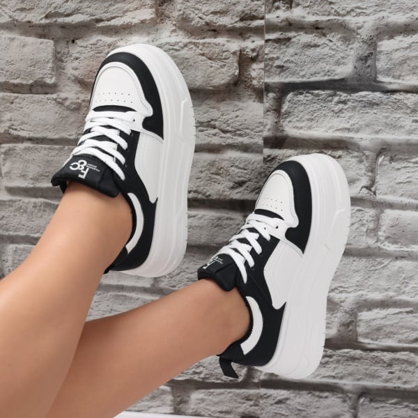 Sneakers dama Negri din Piele Ecologica Devel