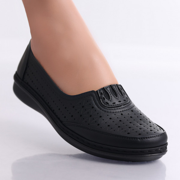 Γυναικεία casual παπούτσια Μαύρο Aluran Οικολογικό Δέρμα