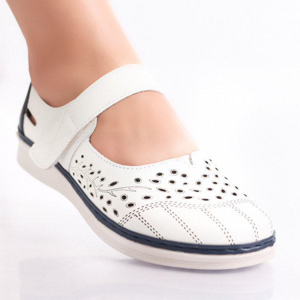 Γυναικεία casual παπούτσια White/Bleuren από Marola Ecological Leather