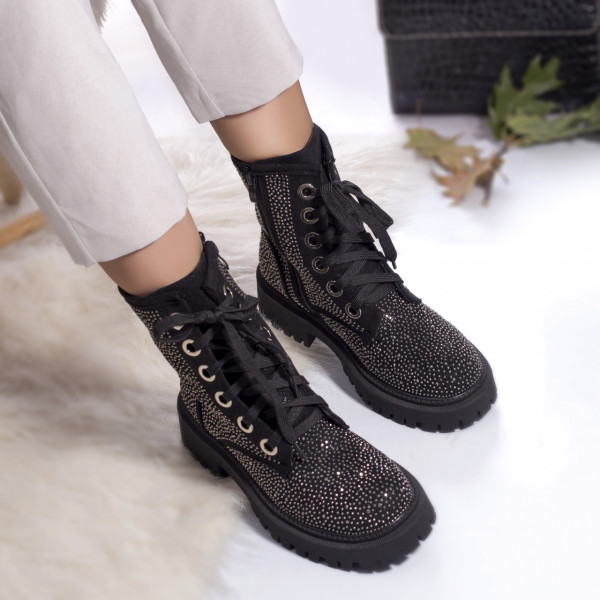 Γυναικείες μπότες eco δερμάτινες ενισχυμένες wahl μαύρες