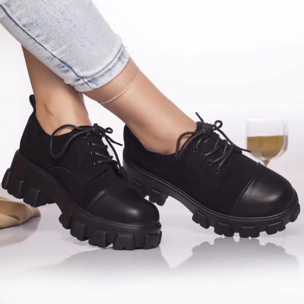 Ежедневни обувки dida от кадифе и екокожа черни