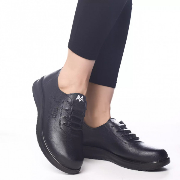 Ежедневни обувки kaina черна кожа