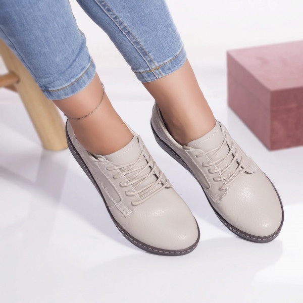 Ежедневни обувки tery от естествена кожа сиви