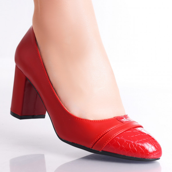 Acosta Дамски обувки с ток Червена органична кожа