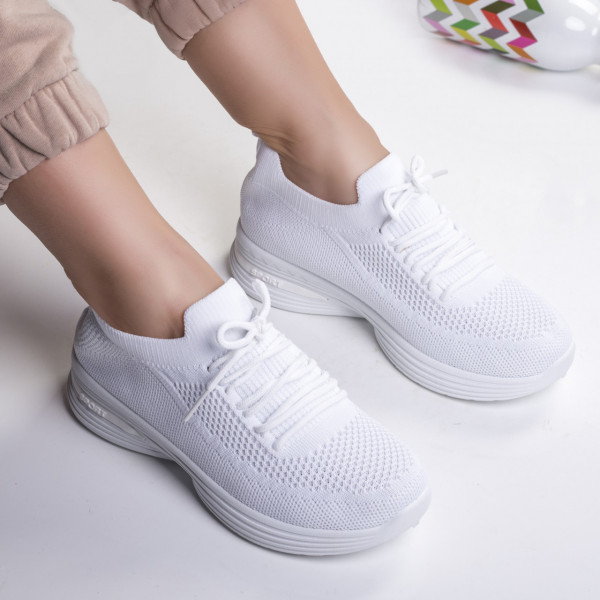 Adidasi γυναικεία λευκή υφασμάτινη λωρίδα