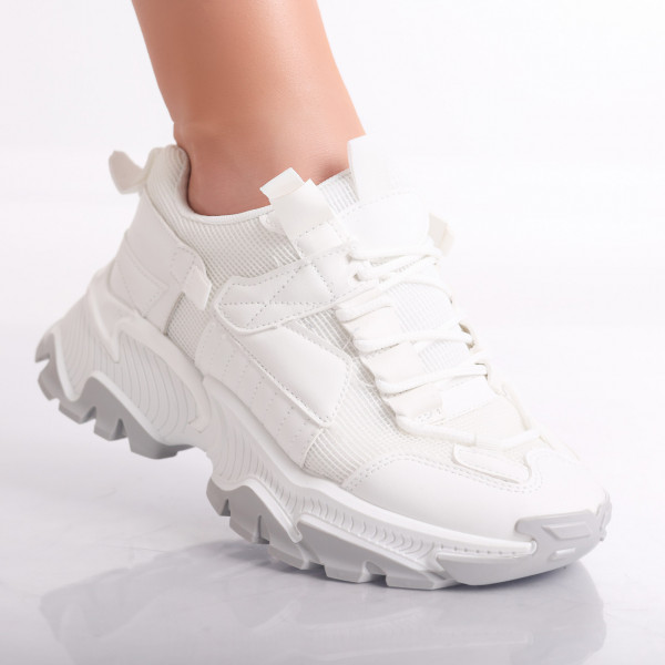 Areli Ladies Λευκό Βιολογικό Δερμάτινο Αθλητικά παπούτσια