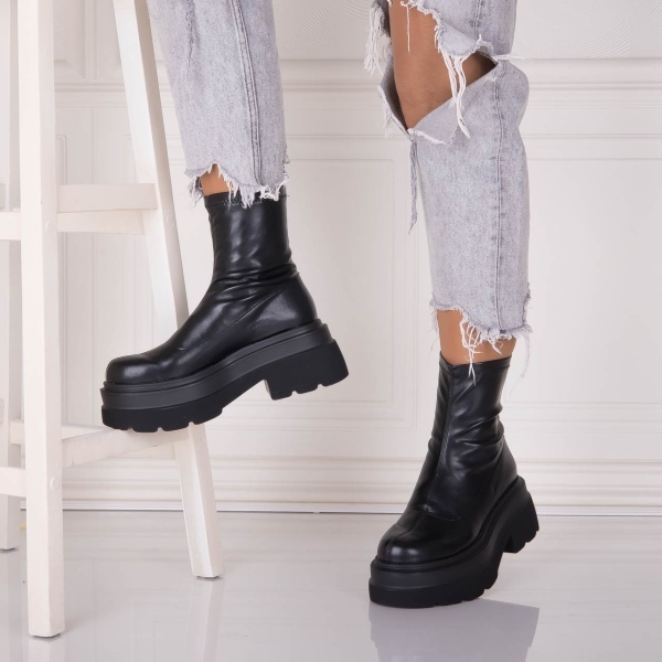 Ghete Dama Negre din Piele Ecologica Sarloi