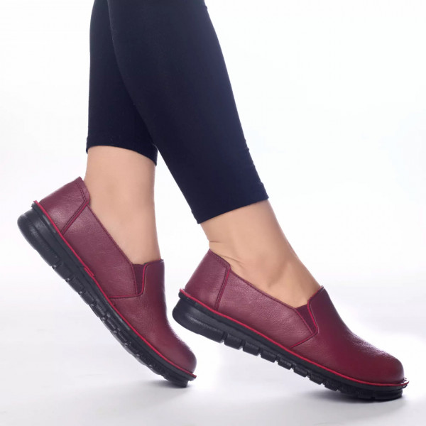 Pantofi casual martha rosu piele ecologica