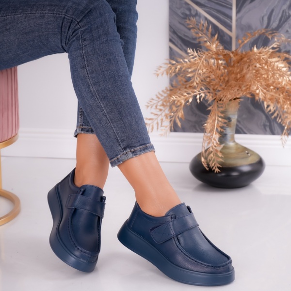 Pantofi dama casual Bleumarin din Piele Naturala Duva