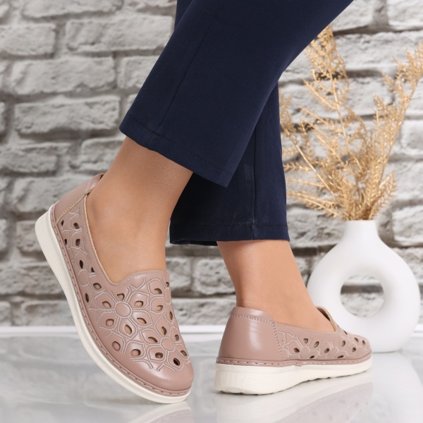 Pantofi dama casual Roz din piele ecologica poilo