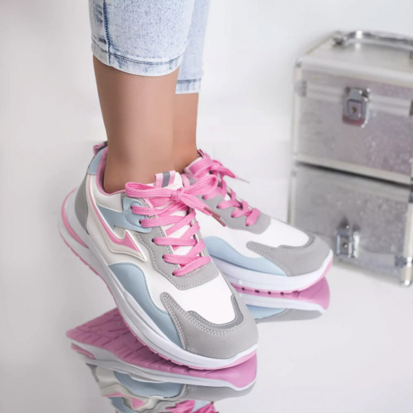 Αθλητικά παπούτσια μαργαρίτα ροζ δέρμα