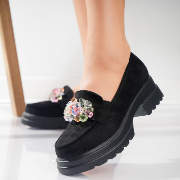 Дамски ежедневни обувки Черна кожа Екологична кожа Обърнато Proda