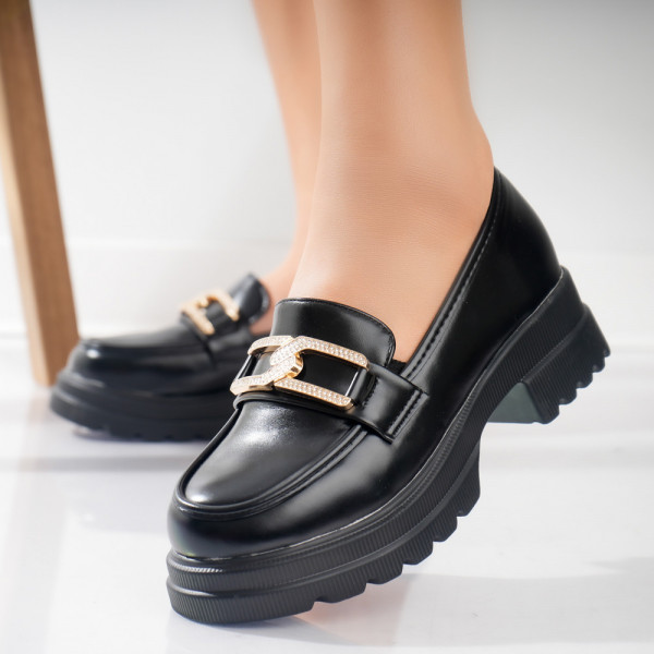 Дамски ежедневни обувки Черни от Aidora Екологична кожа