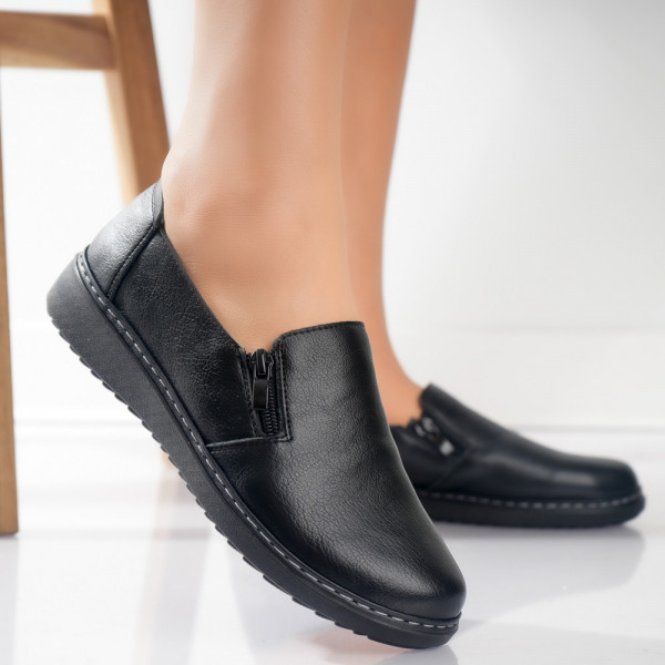 Дамски ежедневни обувки Black Deda Ecological Leather