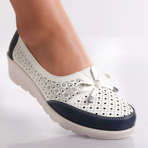 Дамски обувки White/Bleuren Organic Leather