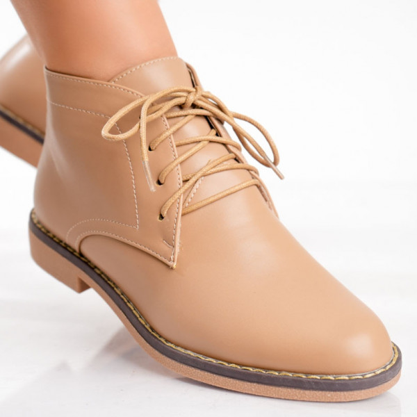 Anisar Κυρίες μπότες από χακί δέρμα Eco Leather