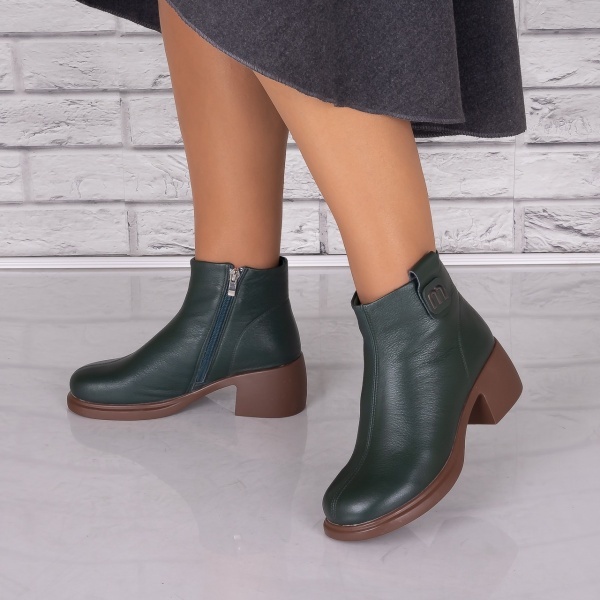 Ghete dama Verzi din Piele Naturala Eusebia