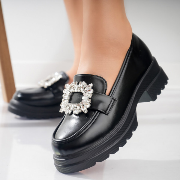 Naia Дамски ежедневни черни обувки от екологична кожа