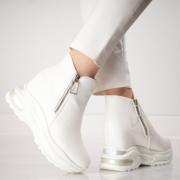 Raya Ladies Platform Sneakers Λευκό Eco Leather