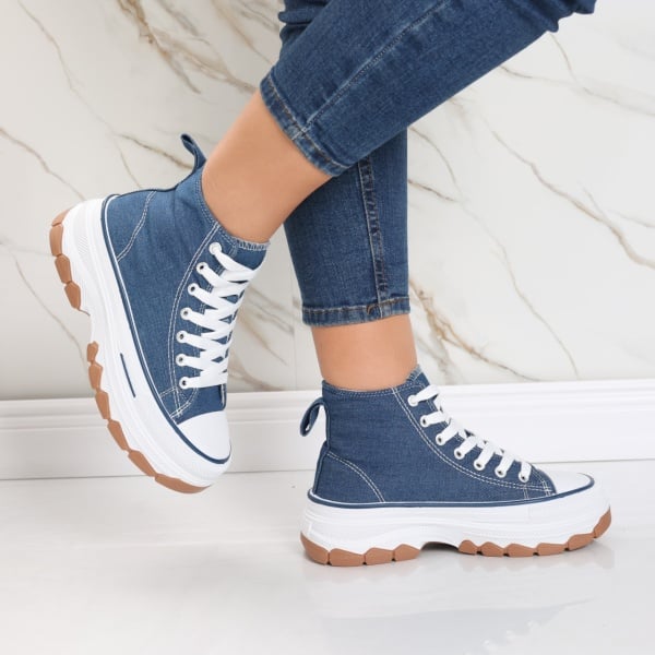 Sneakers dama bluemarin din textil Faye