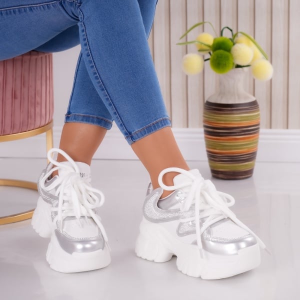 Sneakers dama cu platforma Albi din Piele Ecologica Nisya