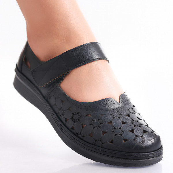 Γυναικεία casual παπούτσια Μαύρο Agali Οικολογικό Δέρμα