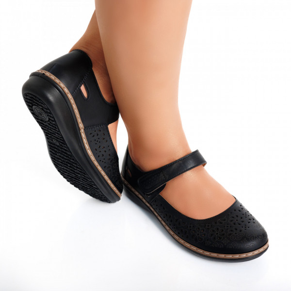 Дамски ежедневни обувки Black Ecological Leather Careta