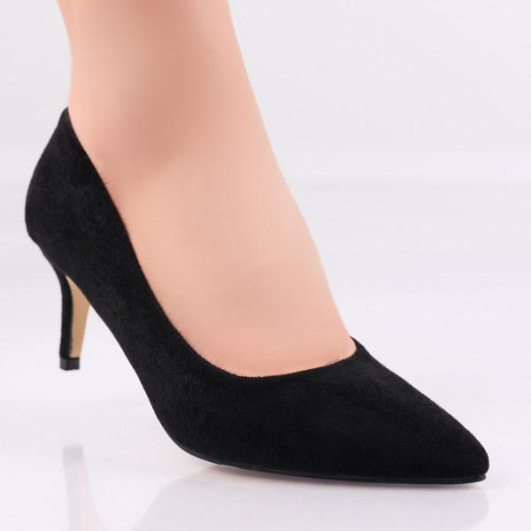 Черни дамски обувки от органична кожа Agaia