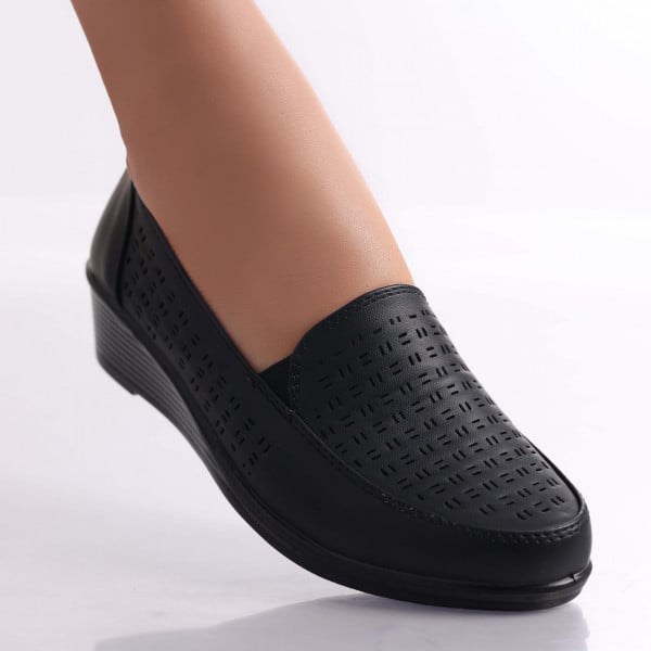 Belica γυναικεία μαύρα παπούτσια από οικολογικό δέρμα