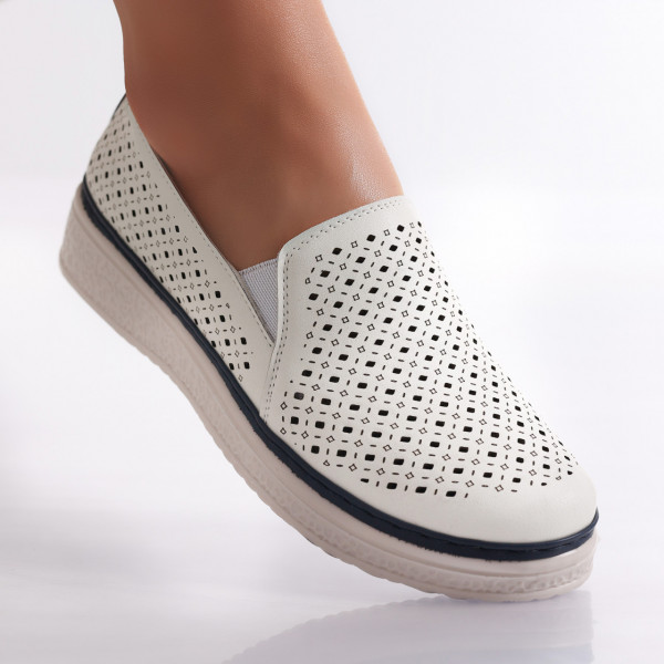 Ismar γυναικεία παπούτσια Casual White Eco Leather Shoes