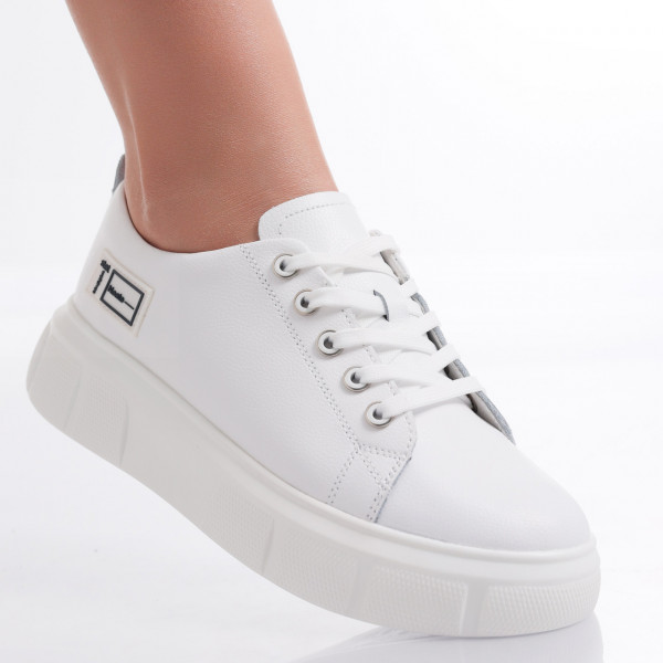Soyvi γυναικεία λευκά δερμάτινα παπούτσια Casual Λευκό φυσικό δέρμα